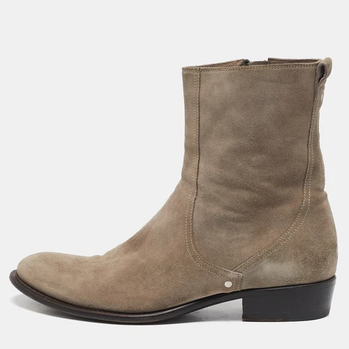 Bottines cowboy en daim marron Dior taille 44