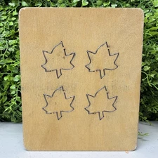 4 Tiny Leaves Fall AccuCut Ellison Die cut stencil Manual Die Cutting 6"x5"