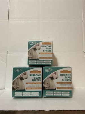 3 PKS TTFTTF Silicone Scar Sheets/Tape Roll For Keloid C-Section Acne 2-1.6 x157
