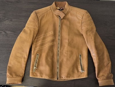 Etro Leather Jacket  Mens Size 42 Lining Silk Brown Made In Italy