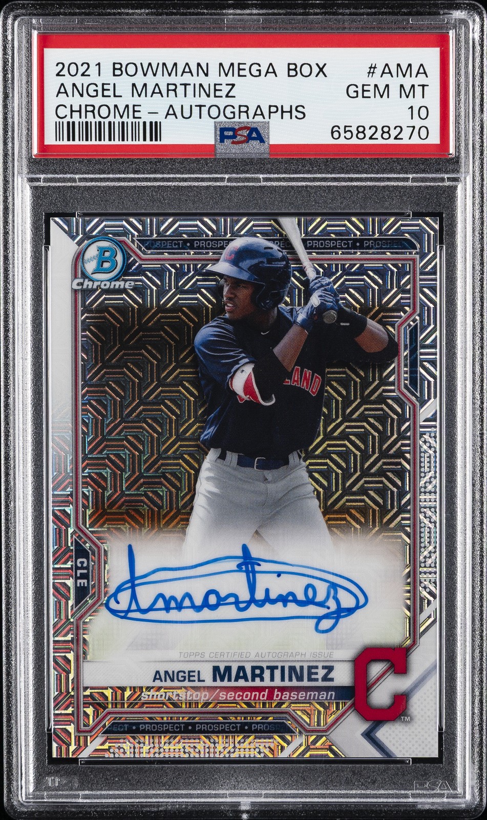 2021 BOWMAN MB CHROME AUTOS #AMA ANGEL MARTINEZ PSA 10 AUTO