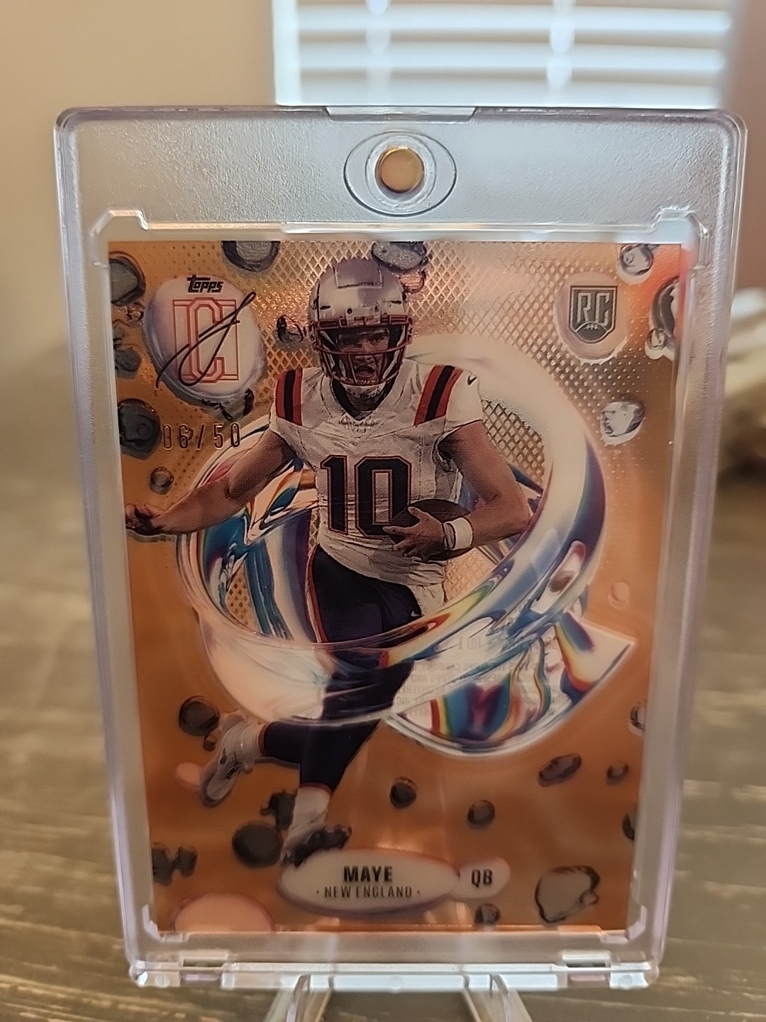 2024 Topps Signature Class Drake Maye RC Fluidity Acetate Orange /50 🔥