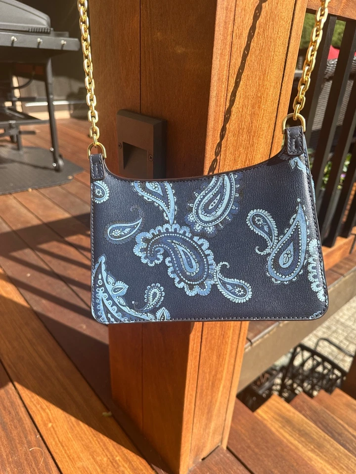 Mensajero Michael Kors Admiral Natalie Mediano Firma Cuero Azul Marino Nuevo con Etiquetas $428.00 Foto 4 de 4