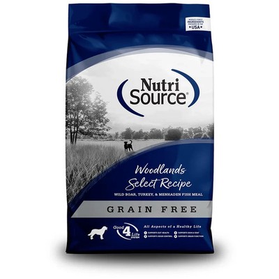 NutriSource Woodlands Select Grain-Free Dry Dog Food Wild Boar Turkey Fish