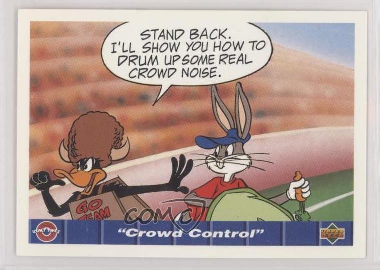 1992 Upper Deck Comic Ball IV Daffy Duck Bugs Bunny Crowd Control #103 1g4
