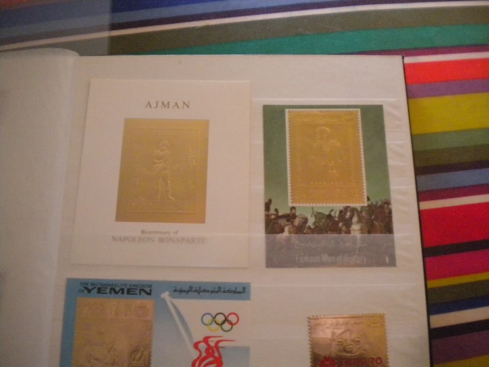 6 TIMBRES OR 2 NAPOLEON, 1 KENNEDY, 1 JEAN PAUL II, 1 OLYMPIC NEUF** VOIR SCAN - Photo 2/3