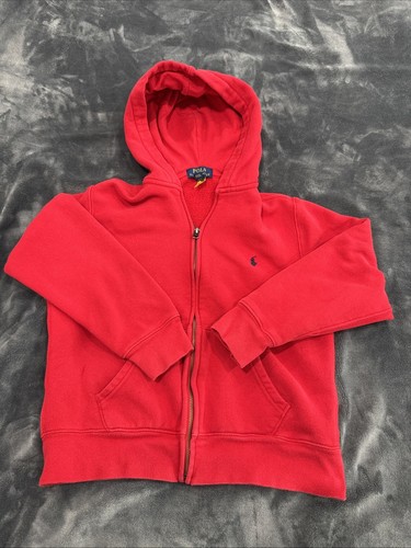Polo Ralph Lauren Hoodie Youth Med (10-12) Red Full Zip