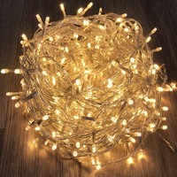 Led-300Er Lichterkette Kabel Transparent Innen & AußEn Warmweiß Mit Trafo