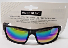 Foster Grant Sunglasses Miguel Black Plastic Frames Mirrored Comfortable Glasses
