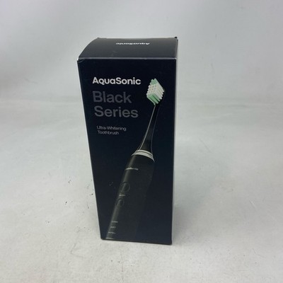 AquaSonic Black Series Electric Toothbrush - Black, 8 Heads + Case