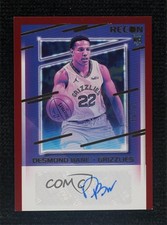 2020-21 Panini Recon Rookie Signatures Red 23/99 Desmond Bane #RRS-DES Auto 3l1