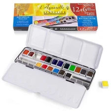 Sennelier French Artists Watercolor Metal Tin Set, 1 Count (Pack of 1),