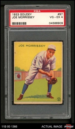 1933 Goudey #97 Joe Morrissey Reds PSA 4 - VG/EX