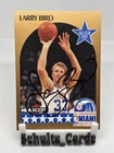 Larry Bird Signed 1990 NBA Hoops #2 Card Celtics Auto With Authenticity Sticker