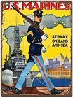 Vintage World War I Us Marine Corps One Poster Metal Aluminium Tin Sign 8x12 ...