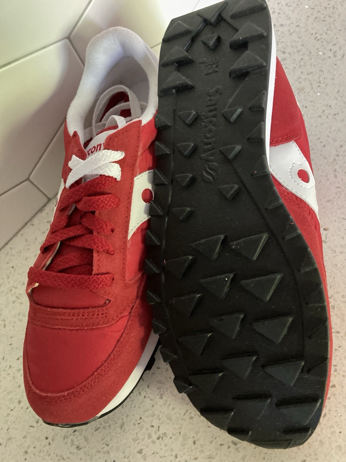 Size 9.5 Saucony Jazz Women's Athletic Shoes Sneaker Red White Lace Up 1044-151  thumbnail 20