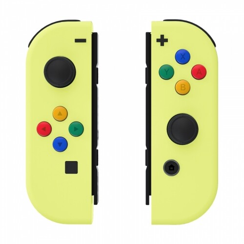 Nintendo Switch Custom Joycons Soft Touch Lemon Yellow Joy