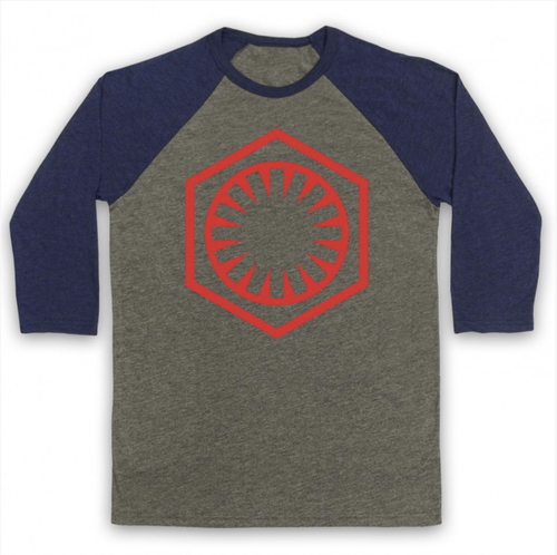 FIRST ORDER LOGO UNOFFICIAL STAR WARS SITH SYMBOL FILM 3/4 SLEEVE BASEBALL TEE - Picture 15 of 16