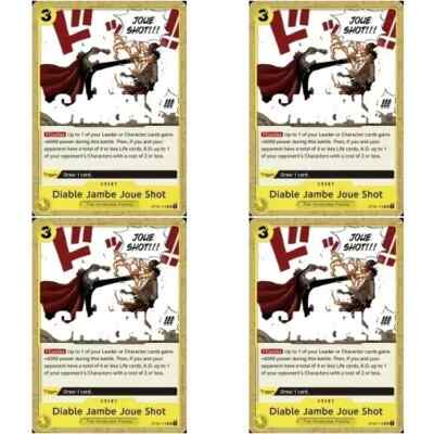 #ad OP04 116 Diable Jambe Joue Shot UC One Piece CCG Kingdoms of Intrigue 4x Plays $2.54