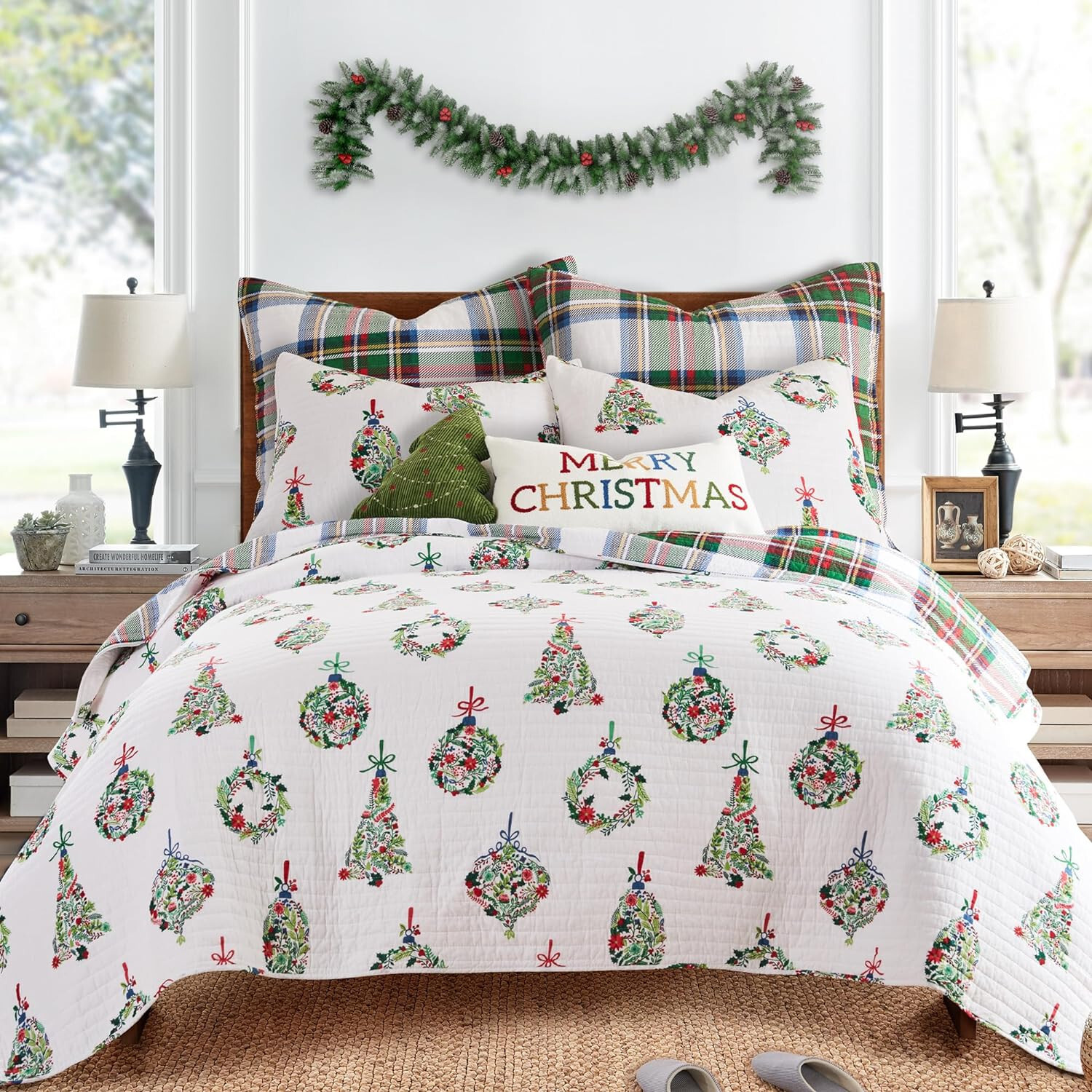 Праздничные безделушки Levtex Home Marry Christmas Standard Pillow Sham 12 x 24.