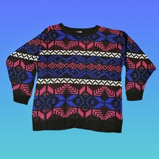 Justin Allen 80s 90s Vibrant Sweater M