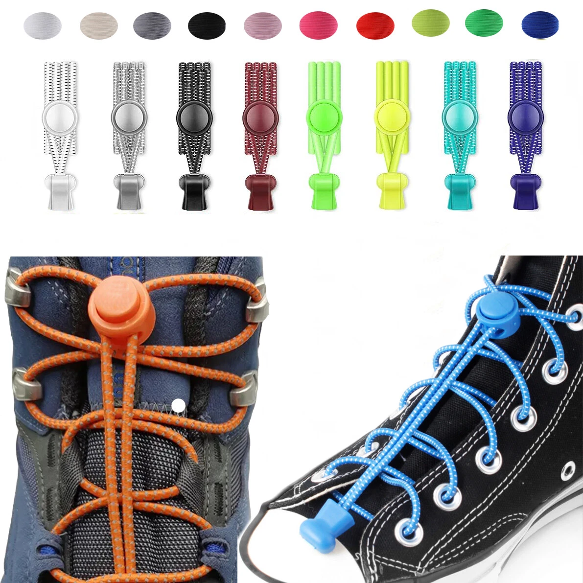 Drehverschluss Schnürsystem 4 Paar Automatische Schnürsenkel - Drehverschluss, Kein Binden Mehr, Für Sportschuhe Boa Verschluss