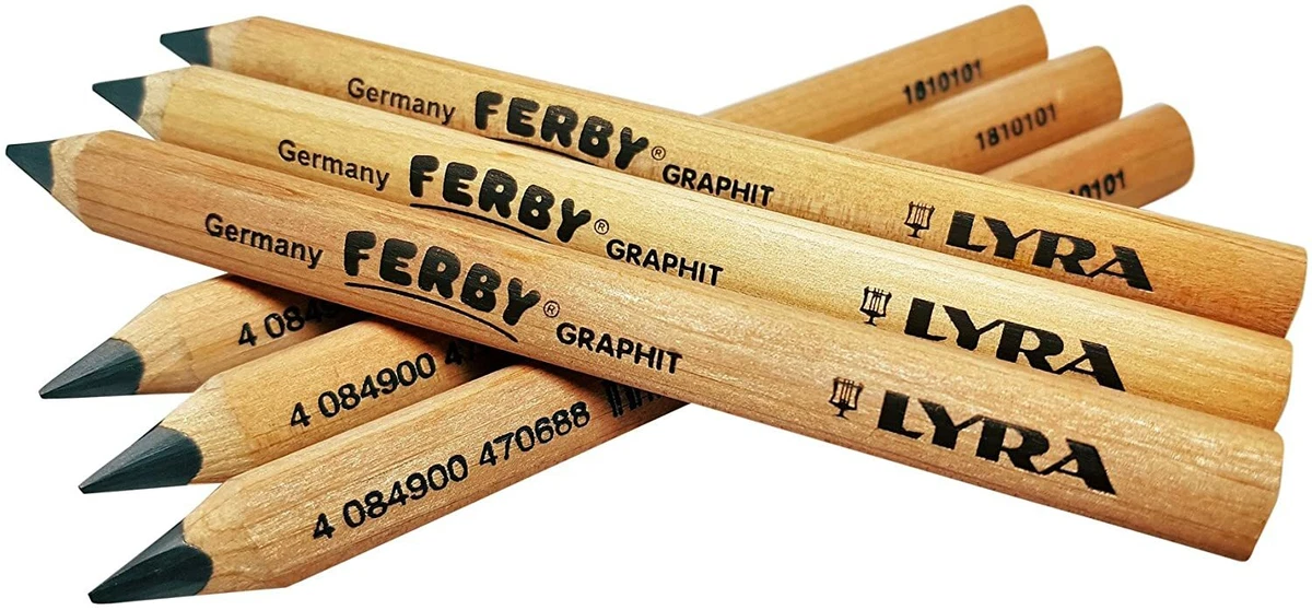 6 Ferby Short Tri grip Triangular Children Kindergarten Pencils School supplies