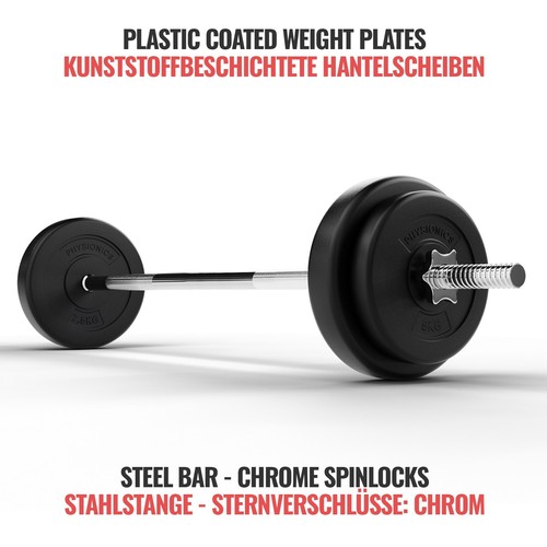 Physionics® Zestaw sztang z ciężarkami Sztanga Obciążniki - Zdjęcie 33 z 72