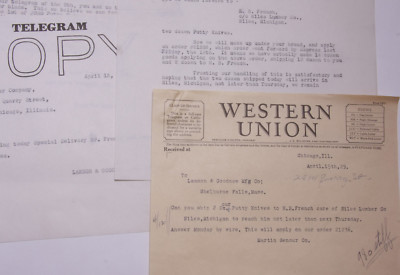 1929 Lamson Goodnow Martin Senour Co Chicago IL Telegram Ephemera L623B