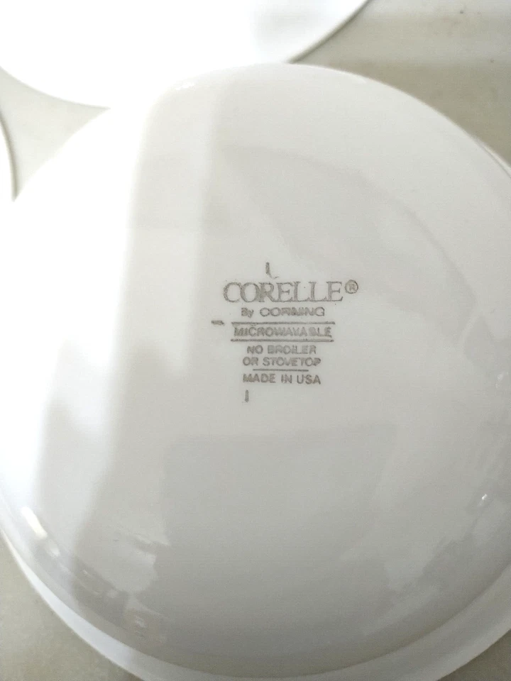 Country Cottage Corelle Cereal Fruit Desert Bowls 3 Green & Blue 6.25" Microwave - Image 2 of 3