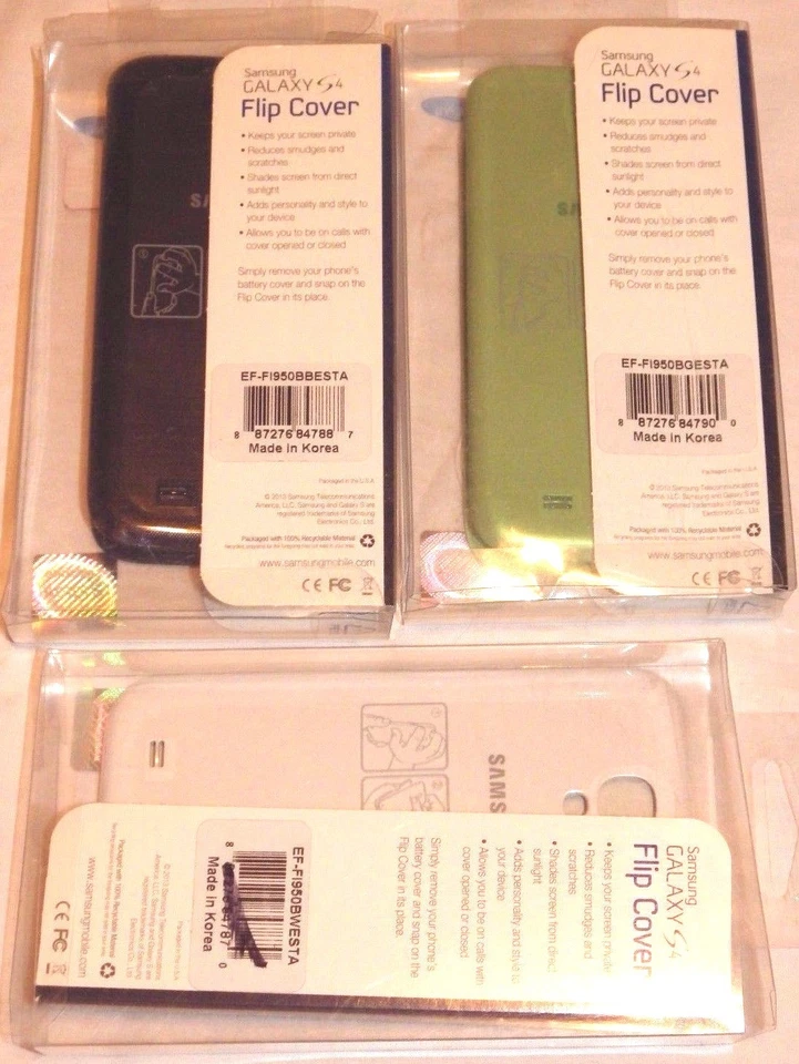 Nueva Funda Abatible Marca Samsung para Galaxy S4 Negra Blanca o Verde Foto 2 de 2