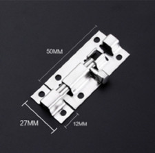 5pcs 2 Inch Length Stainless Steel Door Latch Sliding Lock Barrel Bolt Silver