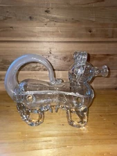 Holmegaard MCM Glass Gin Pig Dog Decanter Danish Mid Century Modern