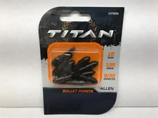 Allen Titan Bullet Points 9/32 Diameter 100 Grain 10 Pack 14783A