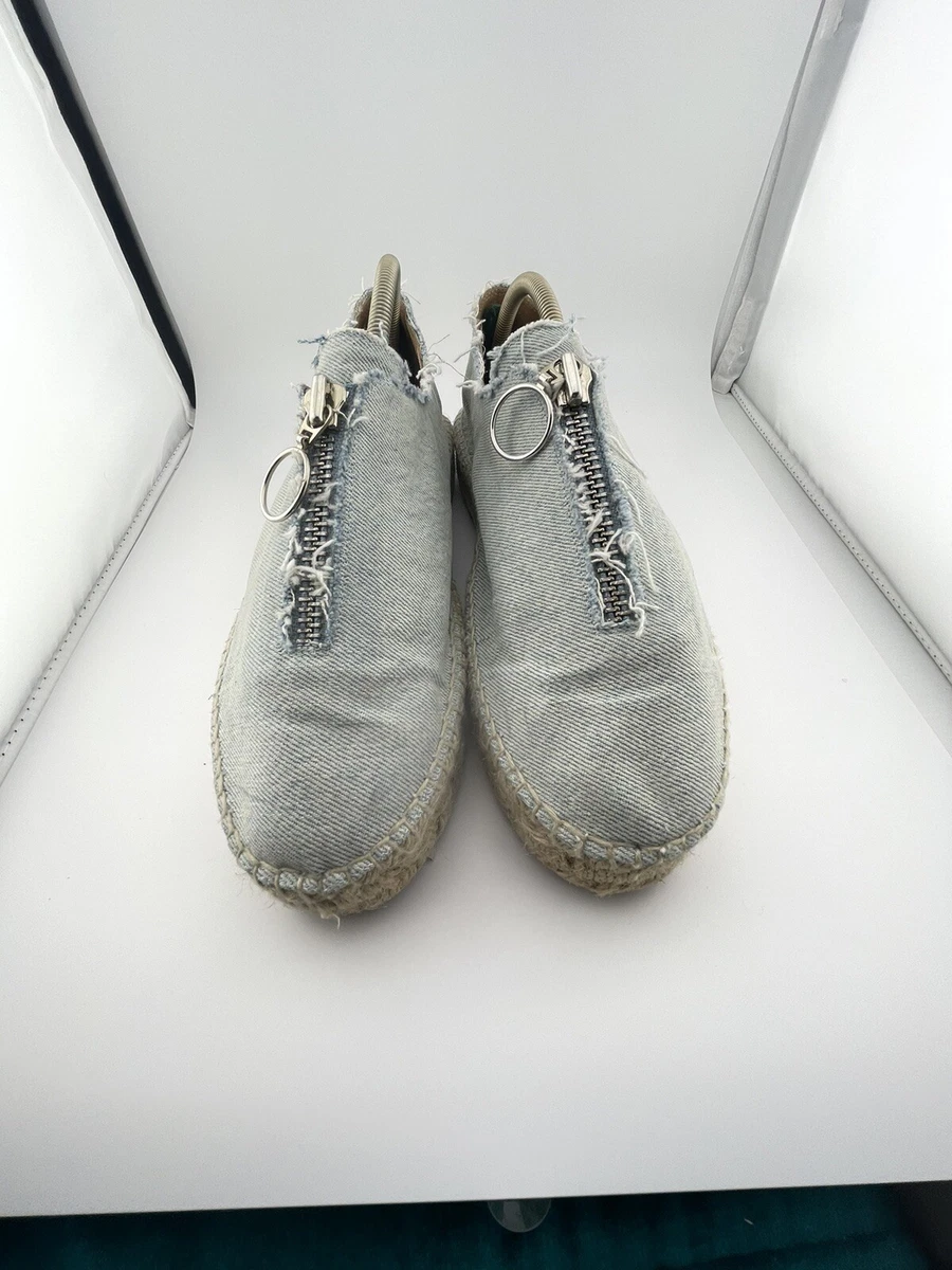 Alexander Wang Women s Size 39 Devon Faded Denim Zip Front