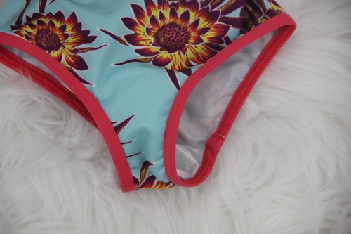 PATAGONIA Swimsuit Baby Girls 6-12M Aqua Pink Flower Tank Bathing 1 pc NWOT #44 - Picture 5 of 15