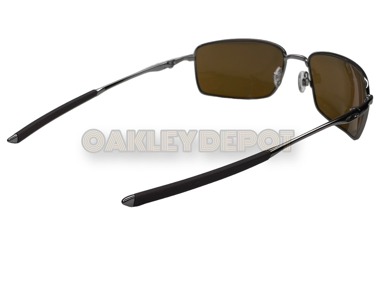 ✓🕶️ OAKLEY SQUARE WIRE 4075 TUNGSTEN/TUNGSTEN IRIDIUM POLARIZED