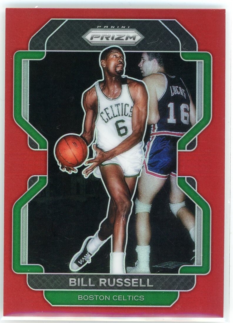 2021-22 Panini Prizm Basketball Red Prizm #254 Bill Russell #089/299
