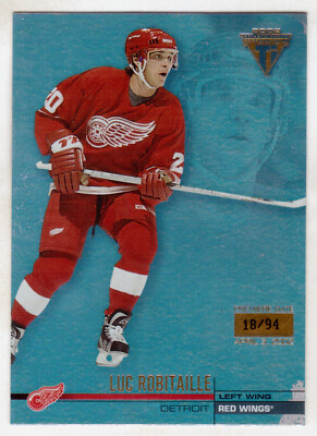 2001-02 PACIFIC TITANIUM #52 LUC ROBITAILLE PREMIERE DATE #18/94