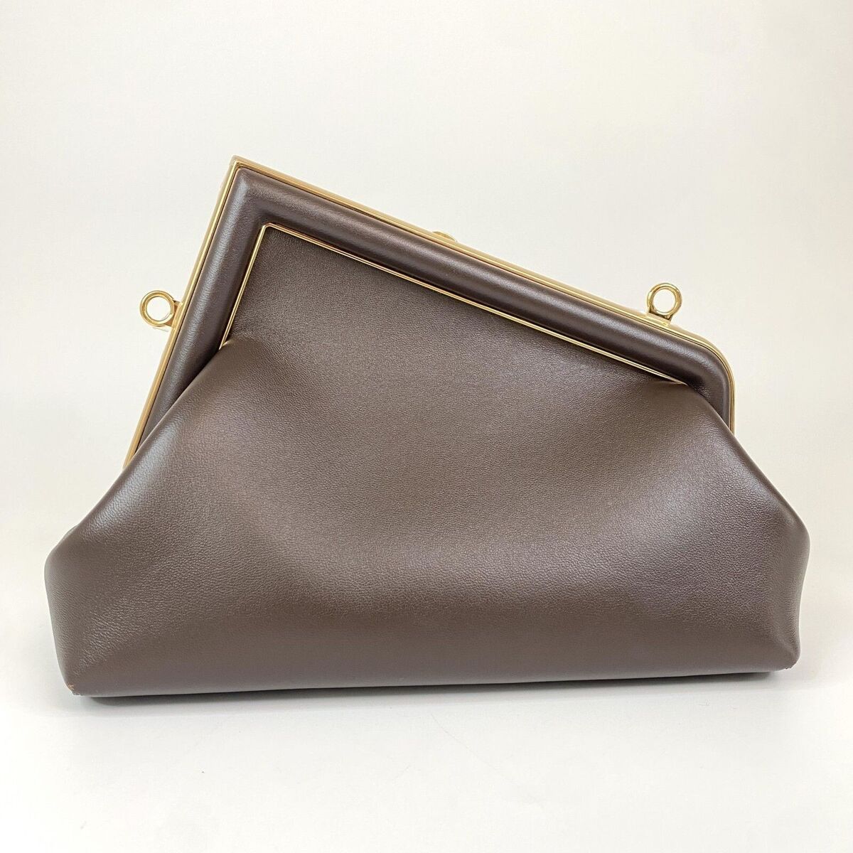 FENDI first shoulder bag 8BP129 Shoulder Bag Brown Leather FENDI first shoulder bag 8BP129 Shoulder Bag Brown Leather