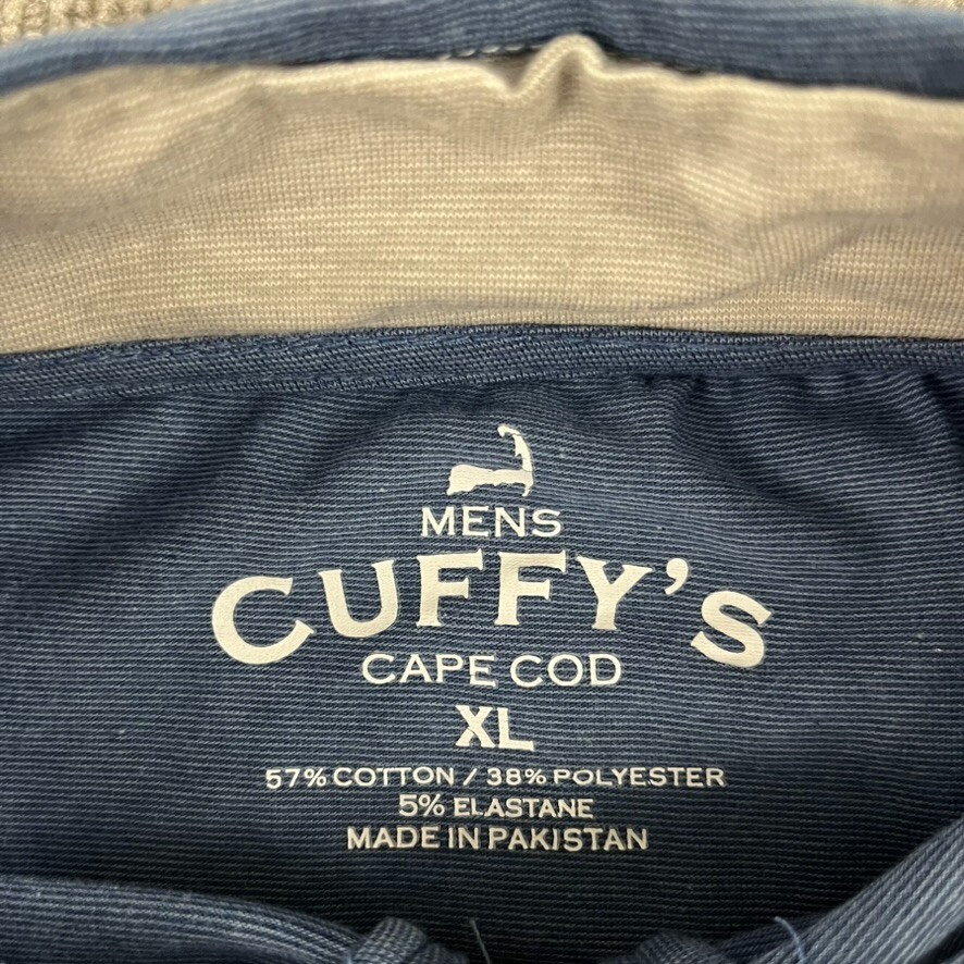CUFFYS Cape Cod Pullover Men Extra Large Blue 1/4… - image 3