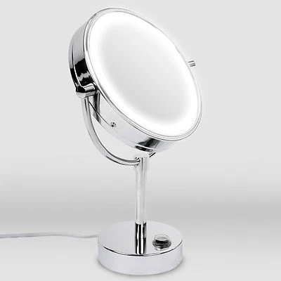 CASA PURA Kosmetikspiegel Standspiegel mit LED Beleuchtung 0x 3x 5x 7x facher Vergrößerung