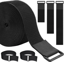 1.5In x 16Ft Cinch Straps Heavy Duty With 20 Buckles,Nylon Hook and Loop Straps