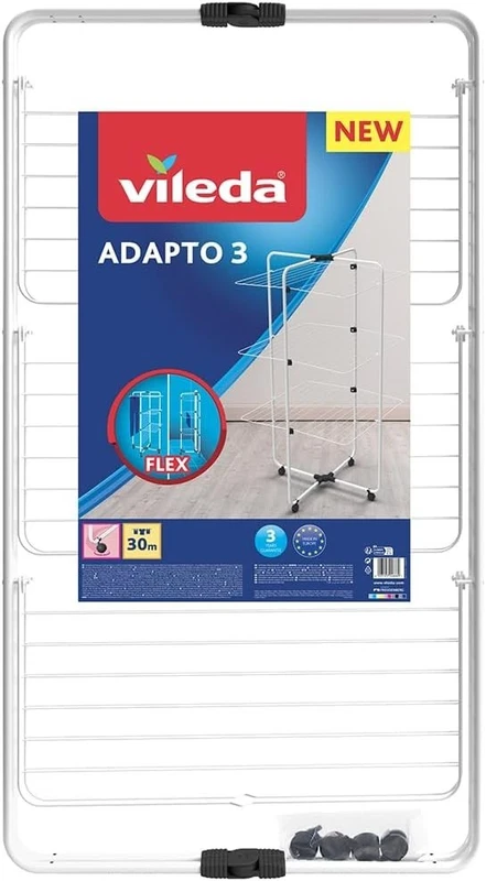Stendibiancheria Stendino VILEDA Adapto 3 livelli a Torre Salva Spazio 30 metri, fotografia 8 di 8
