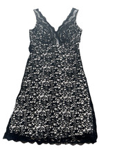 White House Black Market Size 4 Black Lace sleeveless Dress Whimsigoth Party