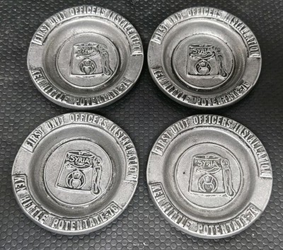 4 First Unit Officers Installation Ken Hittle Potentate 76 Cast Aluminum Coaster