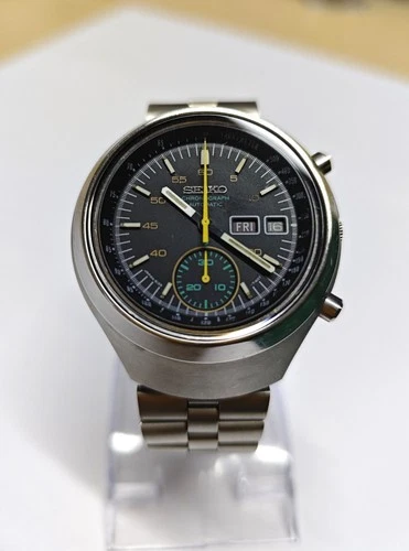 Seiko 6139 7100 AKA Darth Vader Helmet Vintage Watch Great Condition