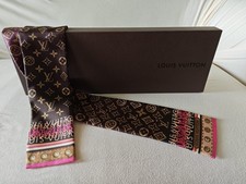 Louis Vuitton 402470 Bandeau Foulard Seta Marrone Silk Brown
