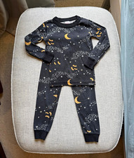 Hanna Andersson Kids Moon/Stars 2-Piece Pajama Set Organic Cotton 4 Halloween
