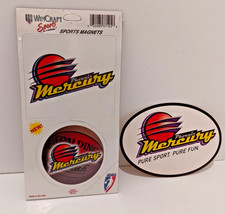 Phoenix Mercury Logo Magnet Set and Sticker- Vintage- In wrapper.